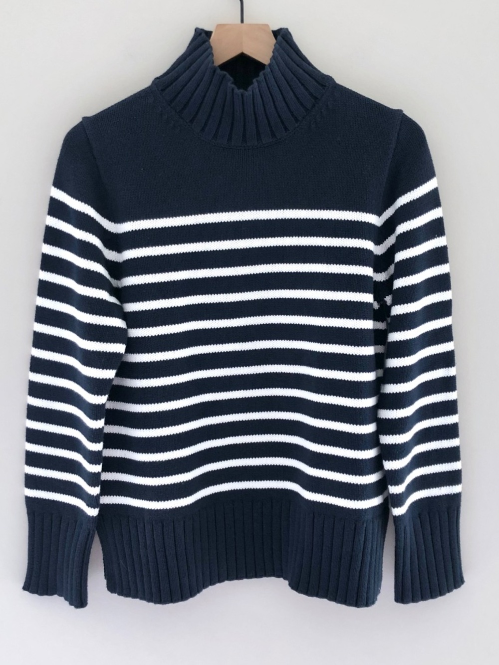 NWT J.Crew Cotton Turtleneck Sweater in Stripe